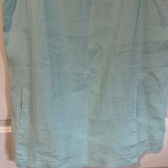 Linen PureJill Sleeveless Aqua Top - Picture 3 of 4